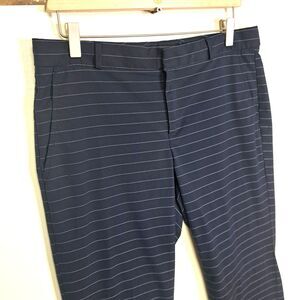 Banana Republic Ryan Horizontal Striped Pants Navy Blue 10 Slacks